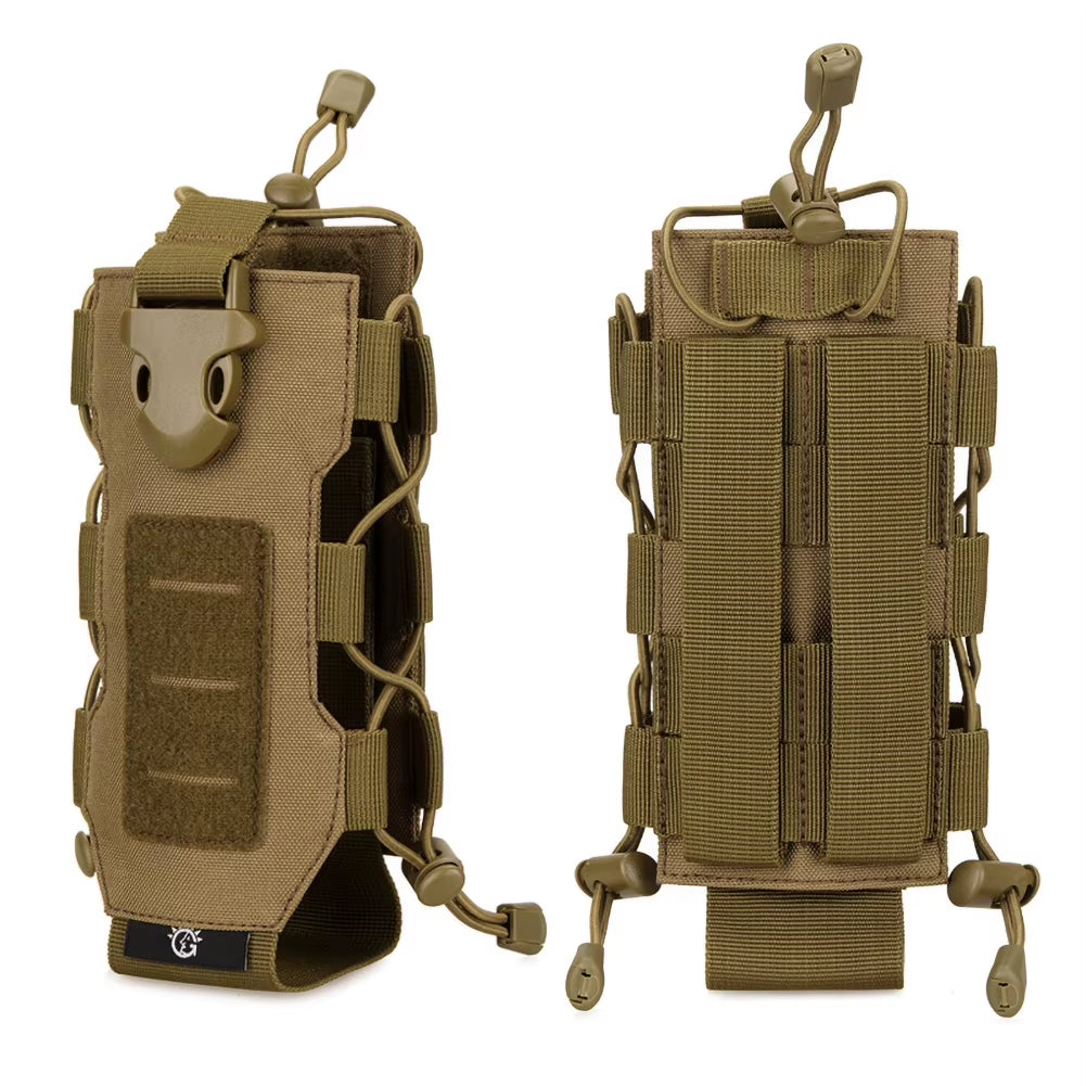 Durable Tactical Molle Nylon Water Bottle Holder for Outdoor Adventures - Adjustable Camping Canteen Cover