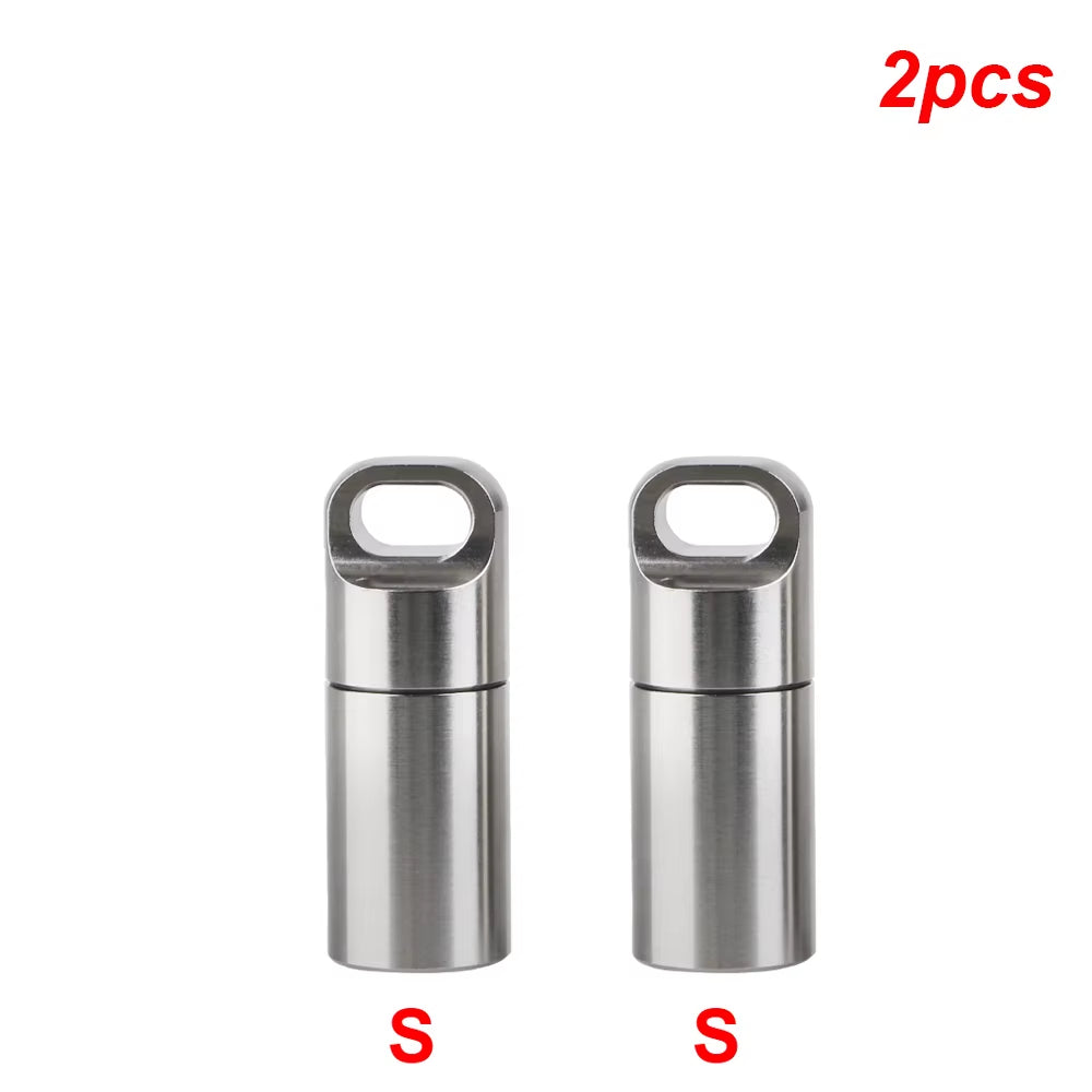 Ultimate Waterproof Stainless Steel Pill Storage Box with Keychain - Perfect for Camping and First Aid!
