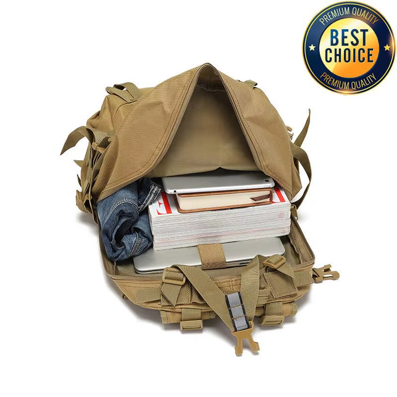 40L Tactical Reflective Backpack - Versatile Molle Camouflage Rucksack for Hiking, Camping, and Outdoor Adventures