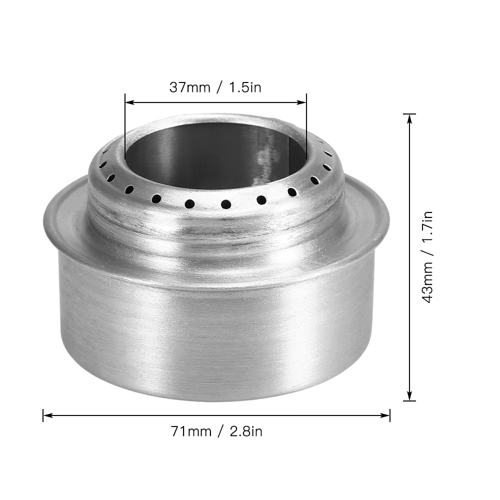 Compact and Lightweight Mini Aluminum Alloy Alcohol Stove for Outdoor Cooking - Perfect for Camping, Hiking, and Backpacking