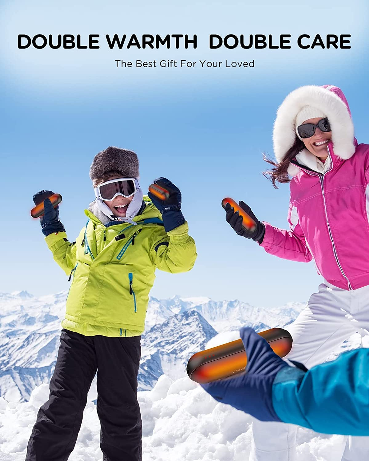 Stay Warm This Winter with Comfytemp Rechargeable Hand Warmers - 2 Packs of 4500mAh Portable USB Hand Warmers for Men, Women, and Kids