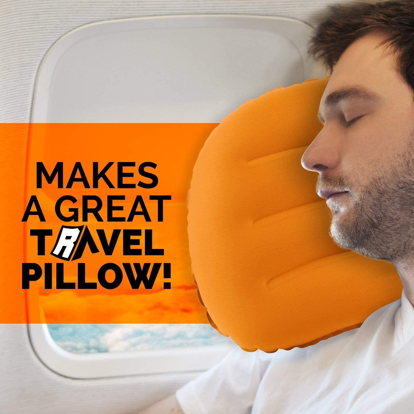 Ultimate Compressible Inflatable Camping Pillow - Perfect for Backpacking, Beach Days & Travel Comfort with Ergonomic Support