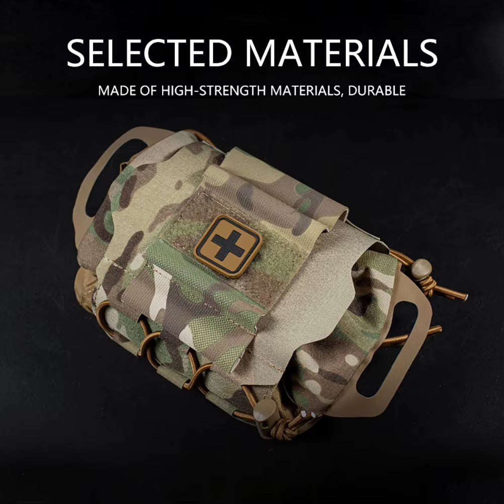 Molle Rapid Deploy First Aid Kit - Essential Survival Hunting Bag with Grip for Outdoor Adventures