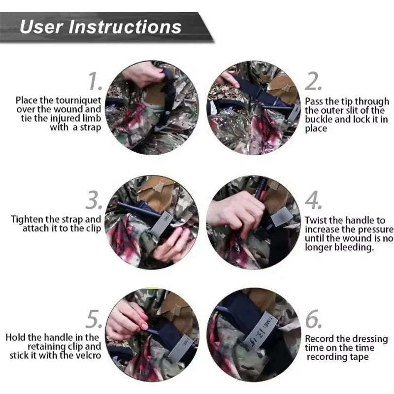 Tourniquet Combat Medical Tourniquet Tactical Military Emergency with Pen First Aid Camping Equipment for Outdoor Exploration