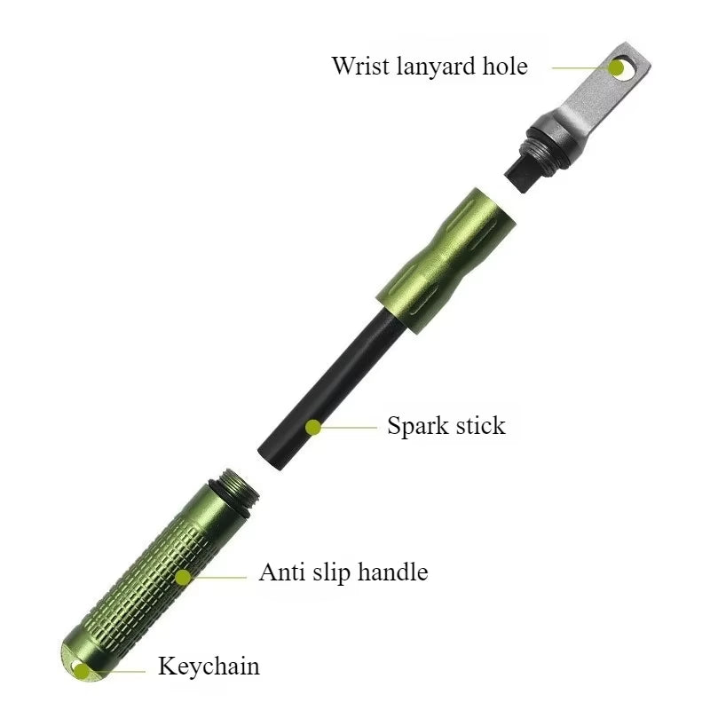 Waterproof Portable Flint Emergency Fire Starter - Multifunctional Outdoor Camping Tool for Survival Gear