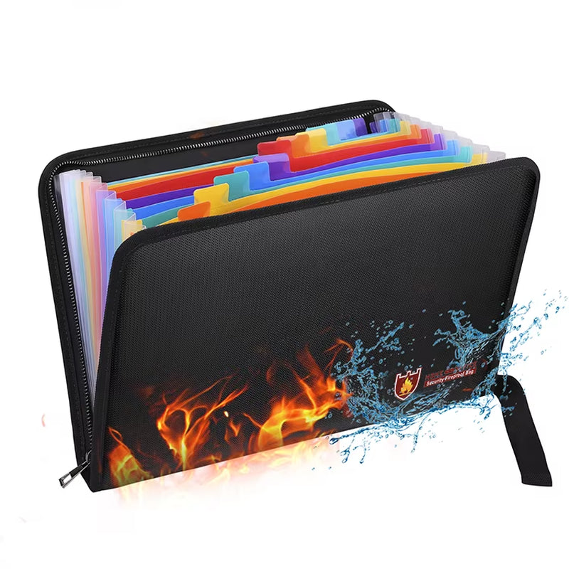Fireproof & Waterproof A4 Document Organizer Bags - Ultimate Durable Storage Solution (36x26 cm)