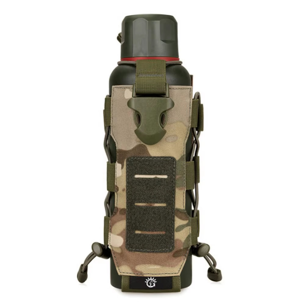 Durable Tactical Molle Nylon Water Bottle Holder for Outdoor Adventures - Adjustable Camping Canteen Cover