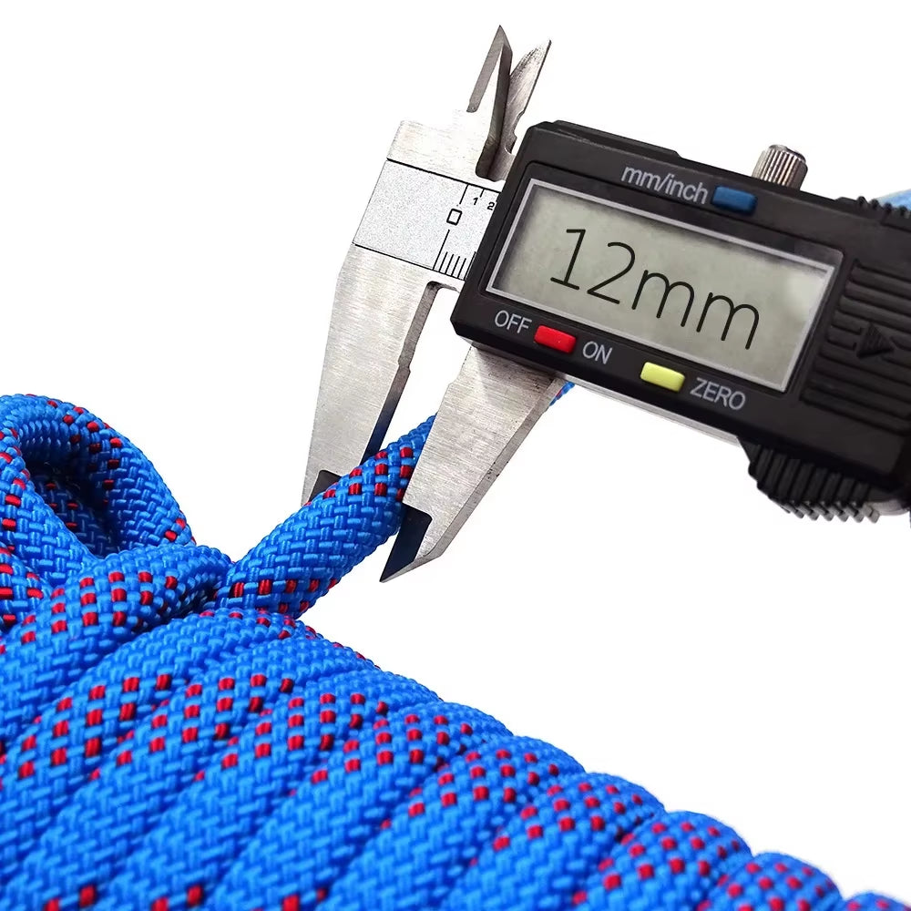 12Mm Safety Life Rope Climbing Rope Static Rock Mountaineering Rope Outdoor Survival Fire Escape Car Rescue 10M 20M 30M 50M