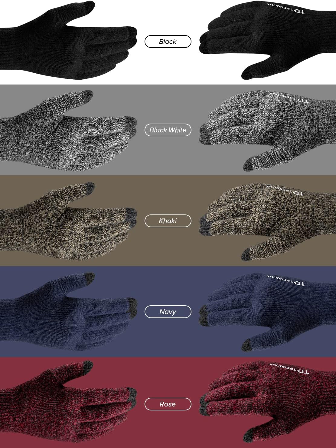 Stay Warm and Connected: Unisex Winter Gloves with Touchscreen Capability and Anti-Slip Design