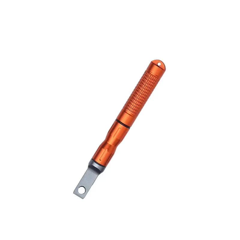 Wilderness Survival Portable Flint Kit - Magnesium Fire Starter with Wooden Handle for Outdoor Camping Equipment