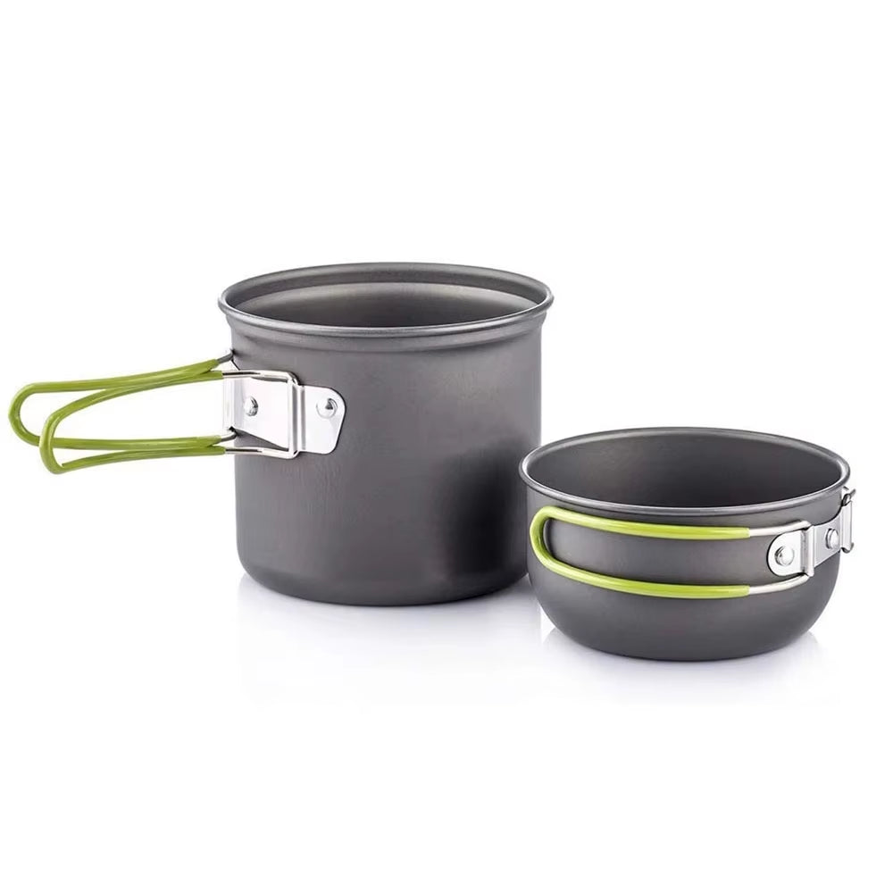 Ultimate Camping Cookware Kit: Portable Outdoor Cooking Set with Stove for Hiking, Picnics, and BBQ Adventures