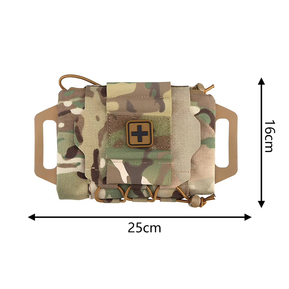 Molle Rapid Deploy First Aid Kit - Essential Survival Hunting Bag with Grip for Outdoor Adventures