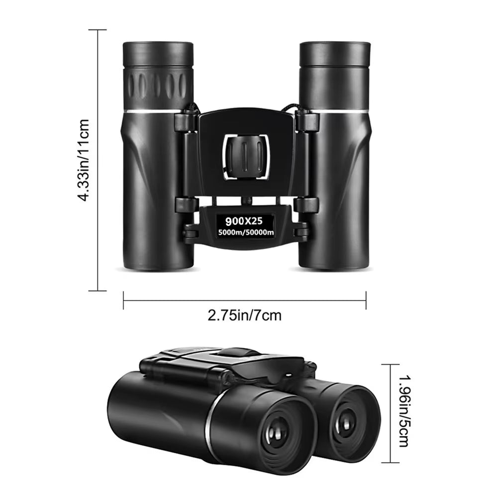 Experience the Outdoors Like Never Before with High-Power 900X25 BAK4 Binoculars - Perfect for Hunting, Travel, and Low Light Adventures!