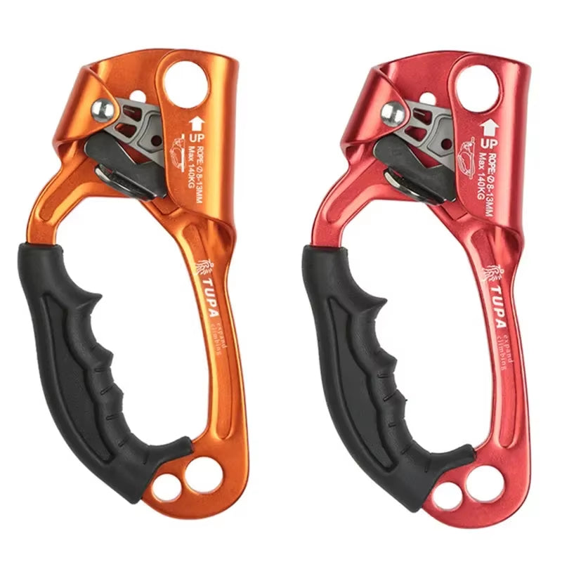 Professional Outdoor Rock Climbing SRT Hand Ascender Device Mountaineer Handle Ascender Left and Right Hand Climbing Rope Tools