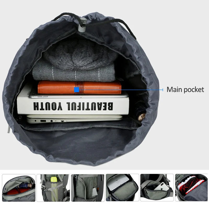 75L Versatile Outdoor Backpack with Free Rain Cover - Perfect for Camping, Climbing, and Trekking Adventures!