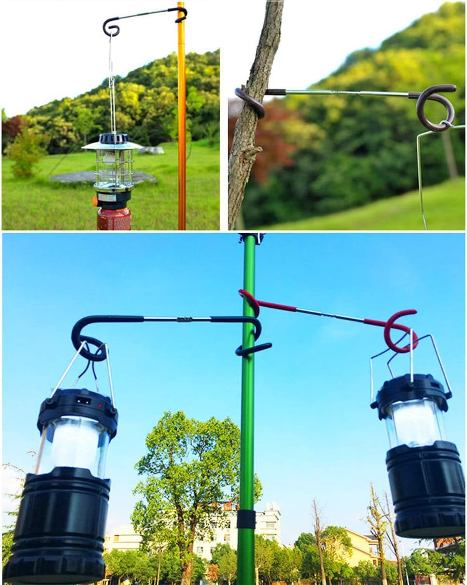 Elevate Your Outdoor Experience with 2Pcs Durable 26Cm Camping Light Hooks - Perfect for Lanterns and Gear!