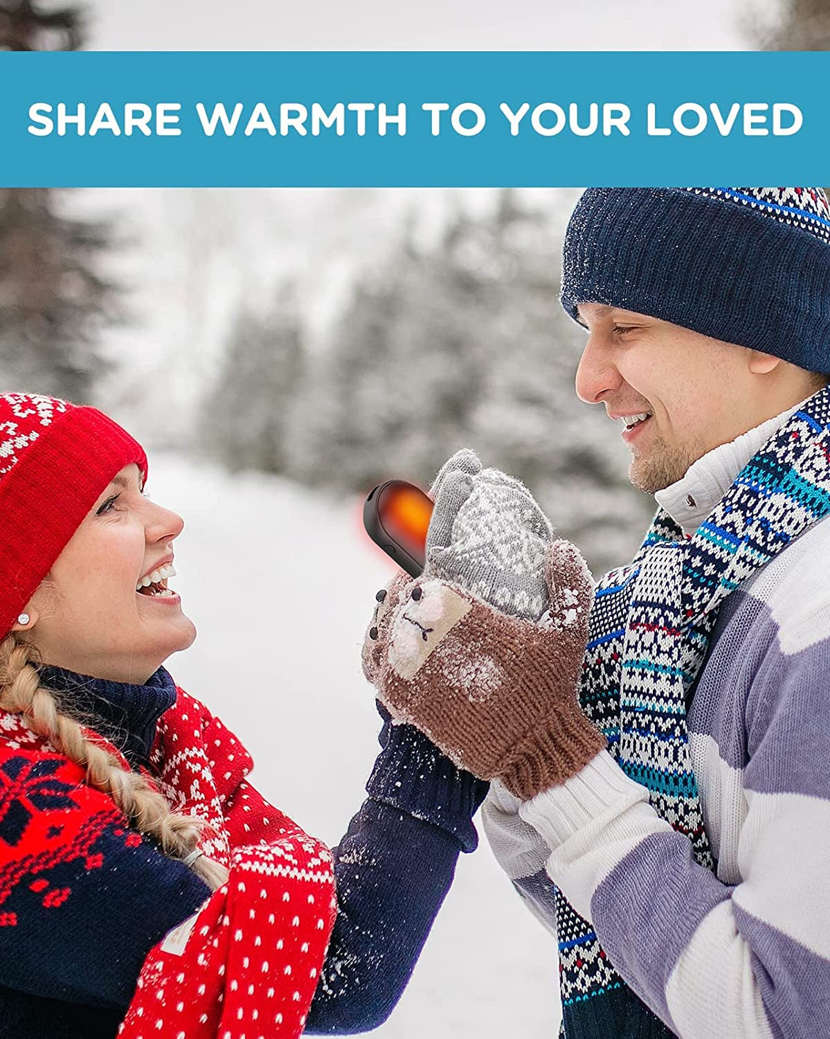 Stay Warm This Winter with Comfytemp Rechargeable Hand Warmers - 2 Packs of 4500mAh Portable USB Hand Warmers for Men, Women, and Kids