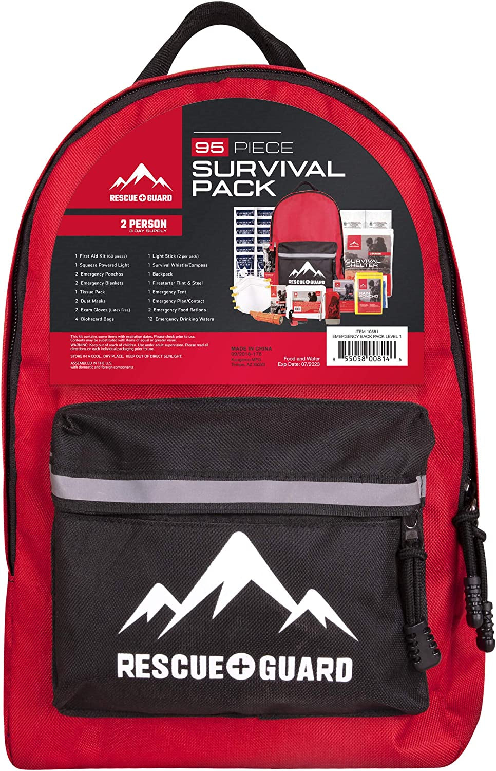 Essential First Aid Kit for Hurricane and Earthquake Preparedness - 72 Hours of Survival Supplies for Families