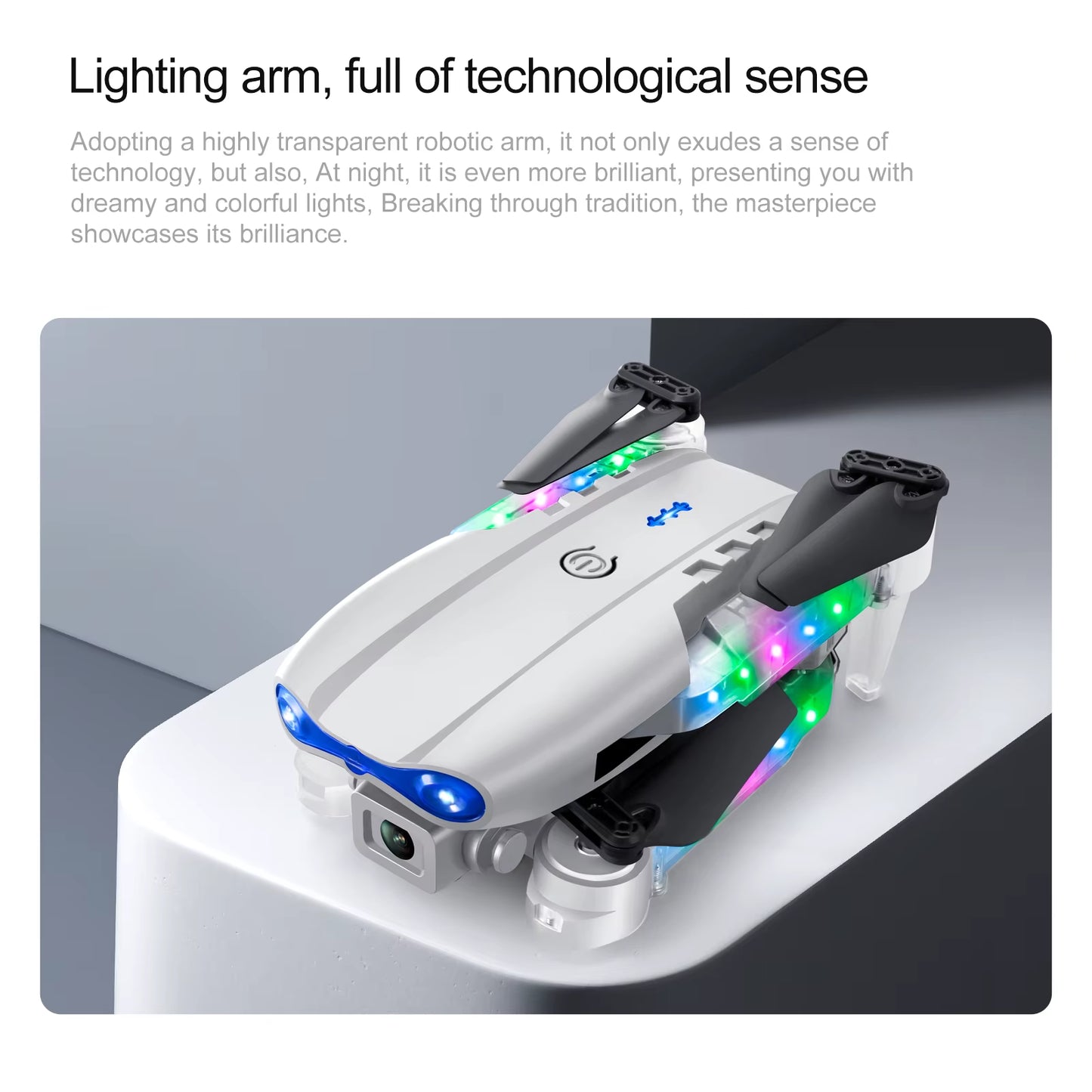 Experience Stunning Aerial Views with the White Gray E88E99 Mini Drone - Dual Camera, 8K HD Video, and Intelligent Control
