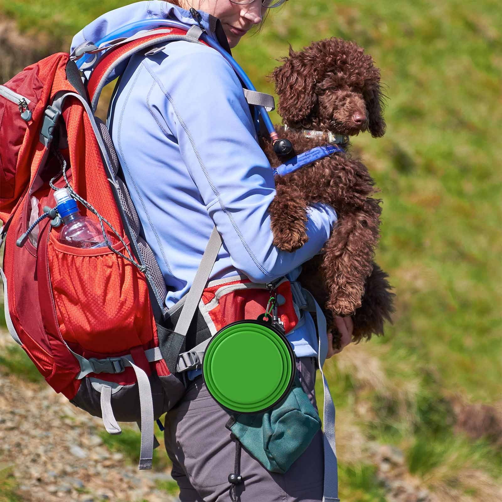 Ultimate 5-Pack Collapsible Travel Pet Bowls with Carabiners - BPA-Free, Lightweight Feeding Solution for Dogs and Cats on the Go!