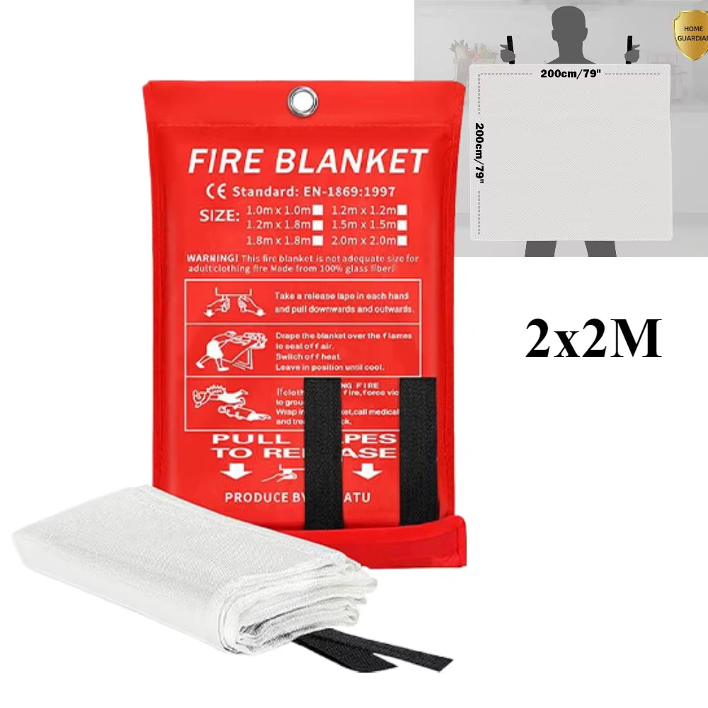 1/2Pc Fire Blanket Emergency Emergency Fire Retardant Blankets Fireproof Blanket Welding Blanket for Kitchen Fireplace Grill BBQ