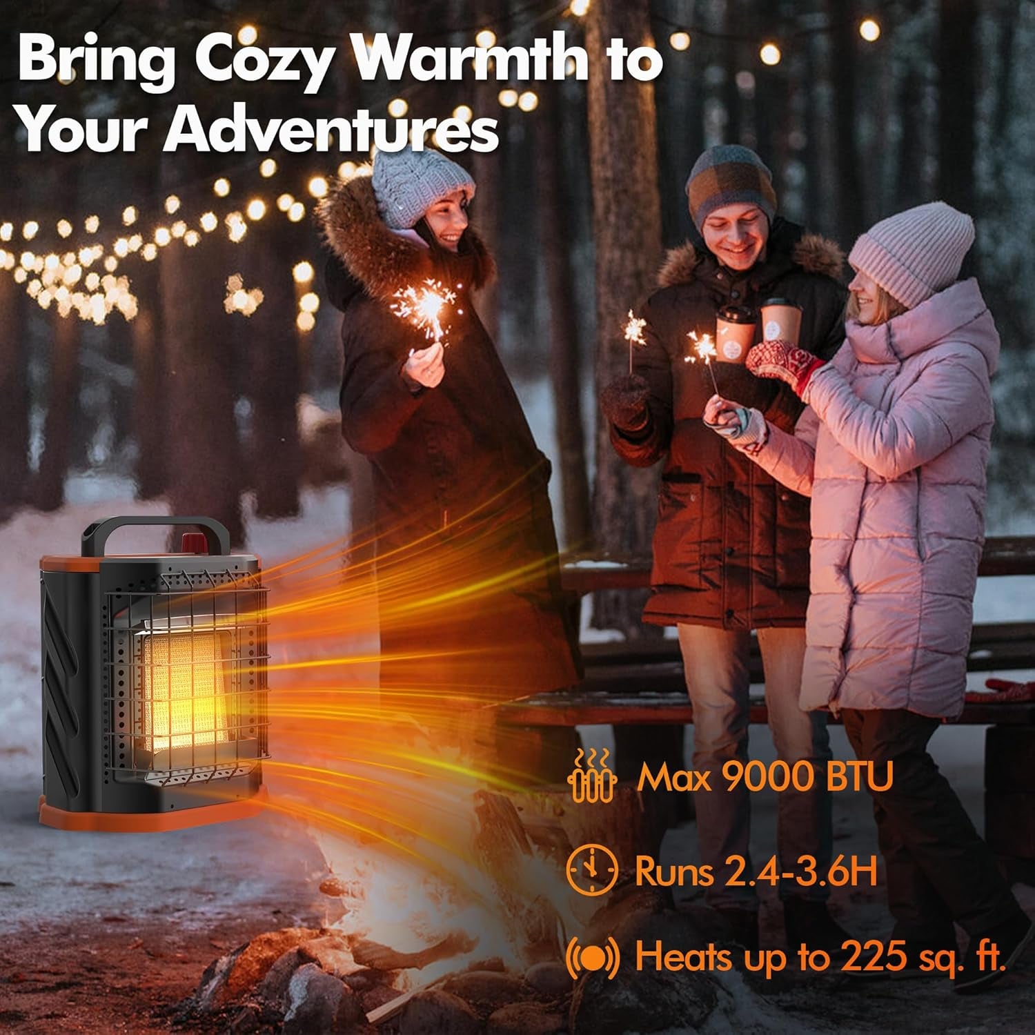 Stay Warm Anywhere with the Portable 9000 BTU Propane Heater - Perfect for Camping, Patios, RVs, and Emergency Use!