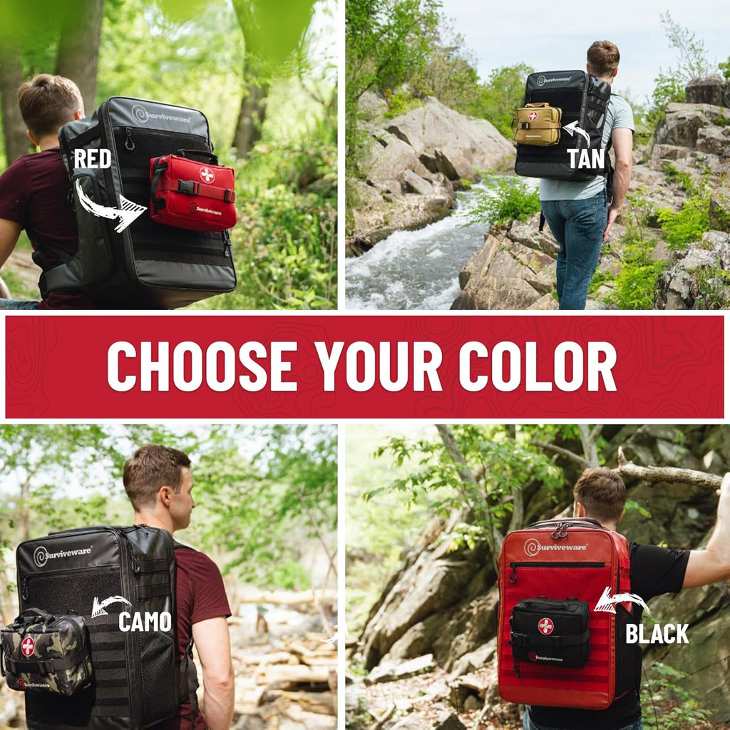 Comprehensive 119-Piece Premium Survival First Aid Kit - Essential Medical Emergency Gear for Travel, Camping, and Outdoor Adventures - HSA & FSA Eligible