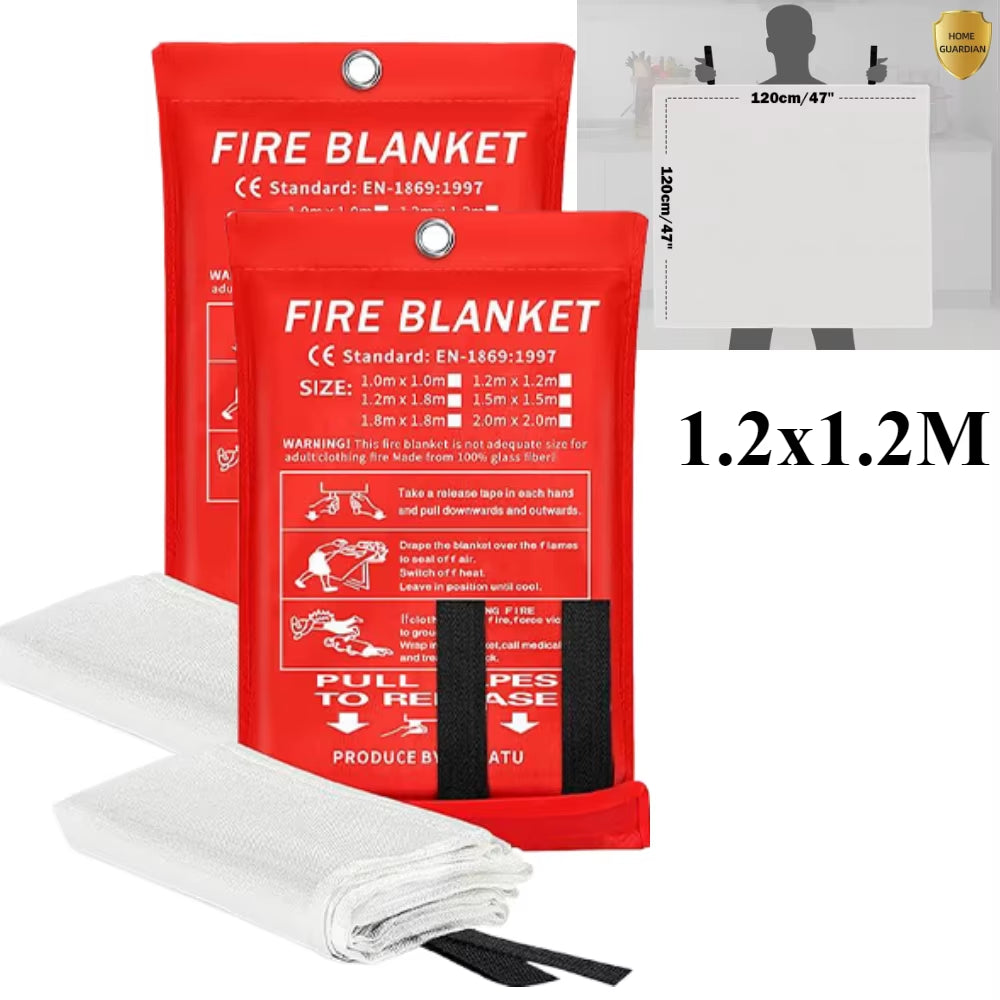 1/2Pc Fire Blanket Emergency Emergency Fire Retardant Blankets Fireproof Blanket Welding Blanket for Kitchen Fireplace Grill BBQ