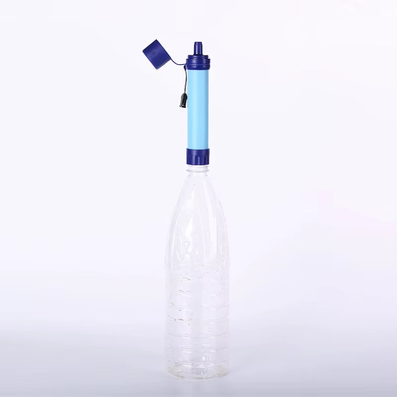 1500L Outdoor Water Filter Personal Water Filtration Straw Emergency Survival Gear Water Purifier for Camping Hiking Climbing Ba