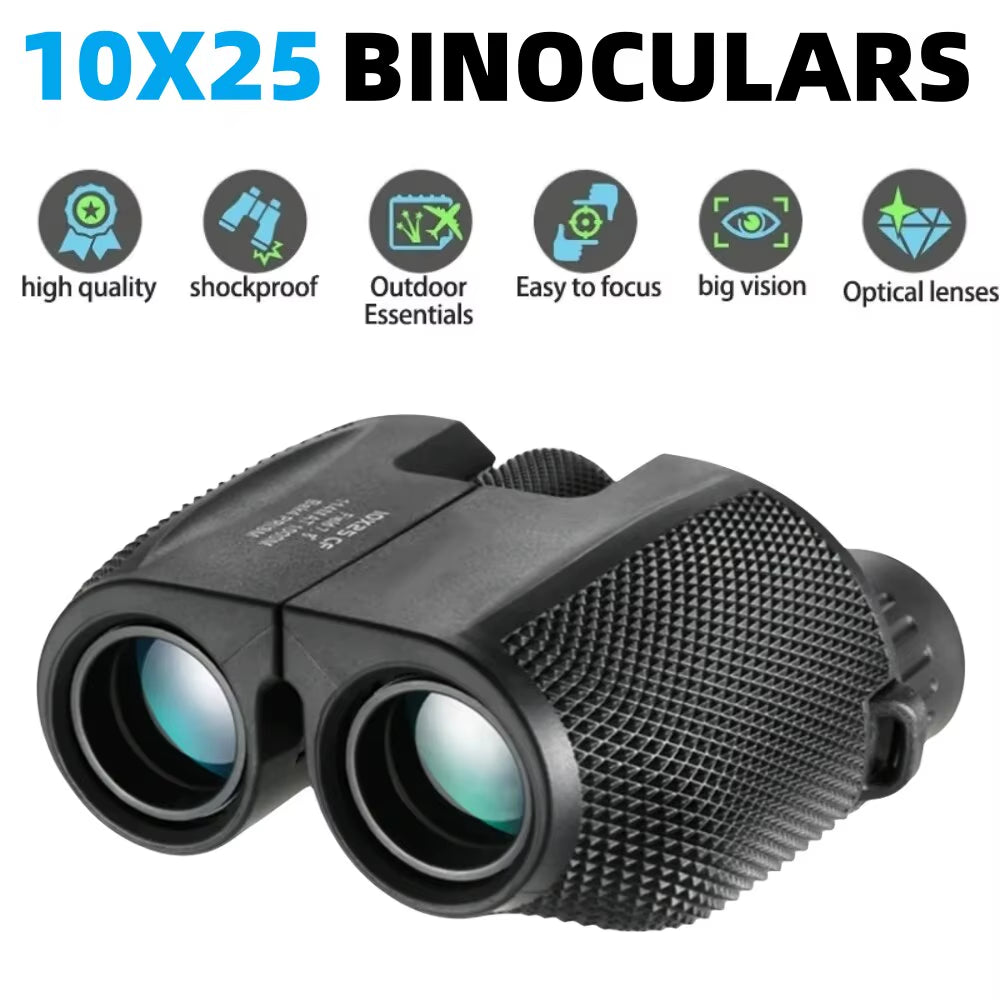 Experience the Outdoors Like Never Before with Our High-Definition 10X25 Mini Binoculars - Perfect for Bird Watching, Hunting, Travel, Camping, and Sports Events