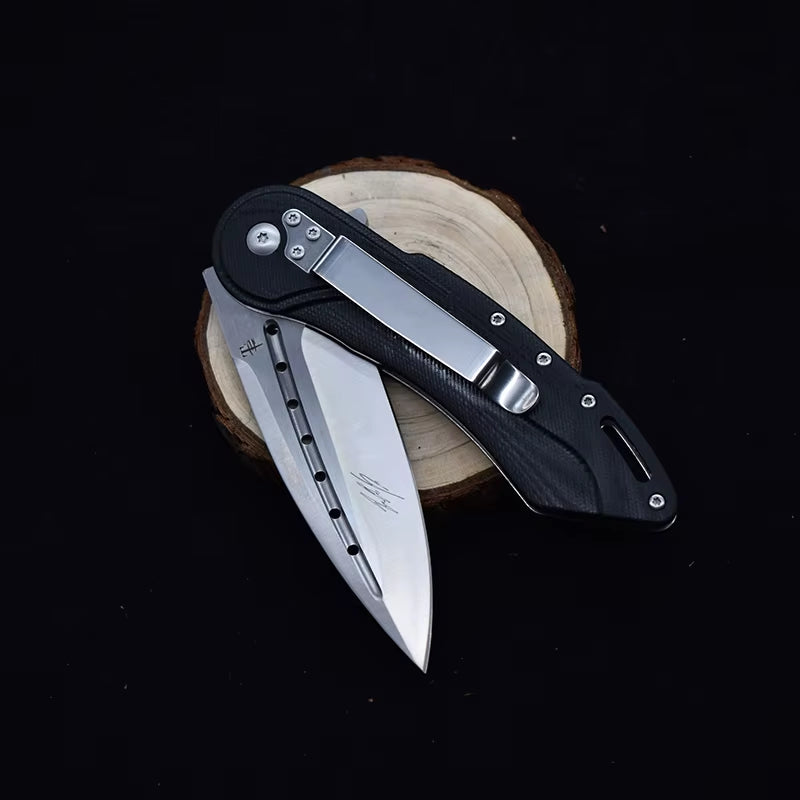 D2 Steel Pocket Folding Knife - Ultimate Outdoor Combat & Utility Tool for Camping, Hiking, and EDC Gifts