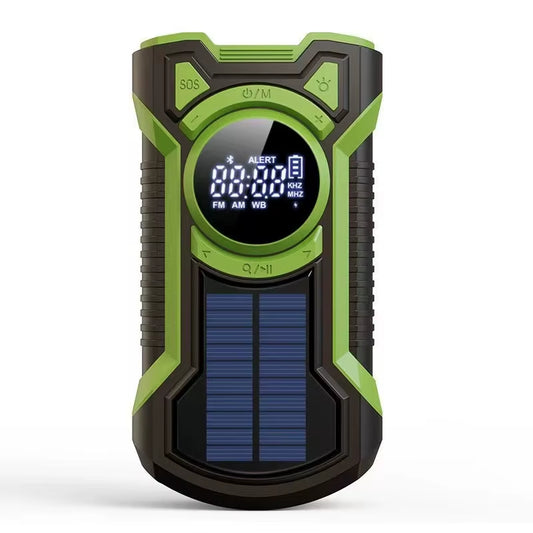 Emergency Radio Hand Crank Solar 5000Mah, IP65 Waterproof Dustproof Bluetooth 5.3 Portable AM/FM/NOAA Weather Alert Radio