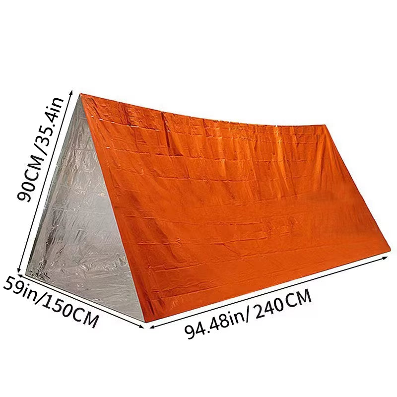 Emergency Survival Tent Shelter for 2 - Your Essential Outdoor Companion for Camping and Hiking Adventures