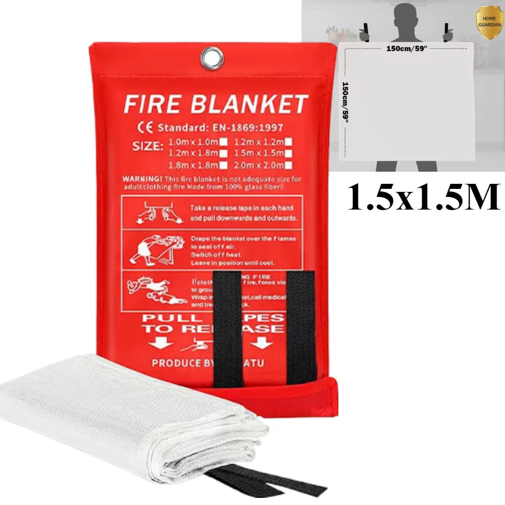 1/2Pc Fire Blanket Emergency Emergency Fire Retardant Blankets Fireproof Blanket Welding Blanket for Kitchen Fireplace Grill BBQ