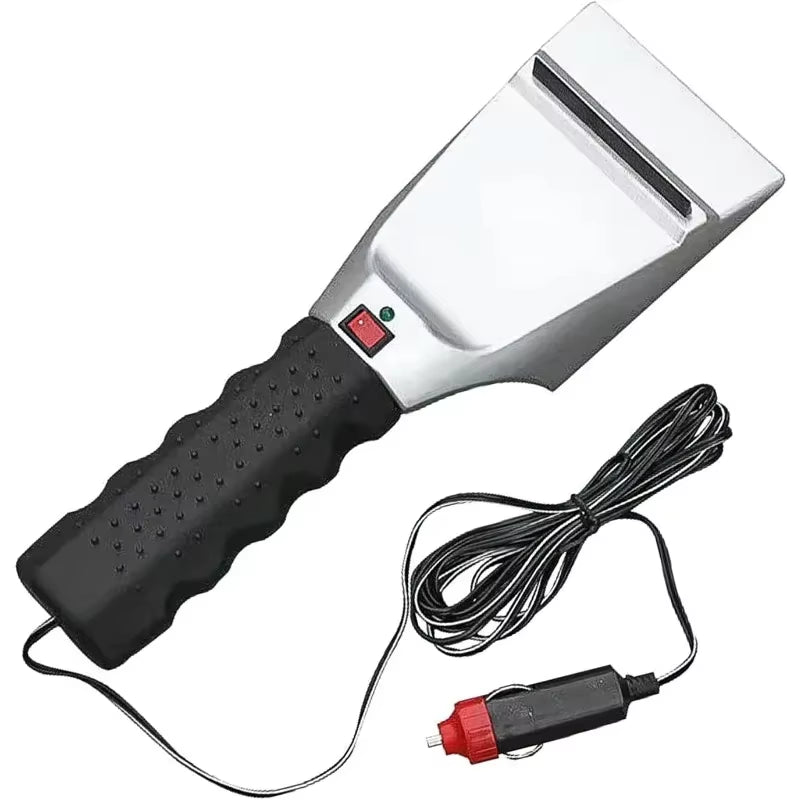 Rapid Defrost 12V Heated Windshield Deicer & Snow Brush - Essential Winter Car Accessory for Quick Ice Removal