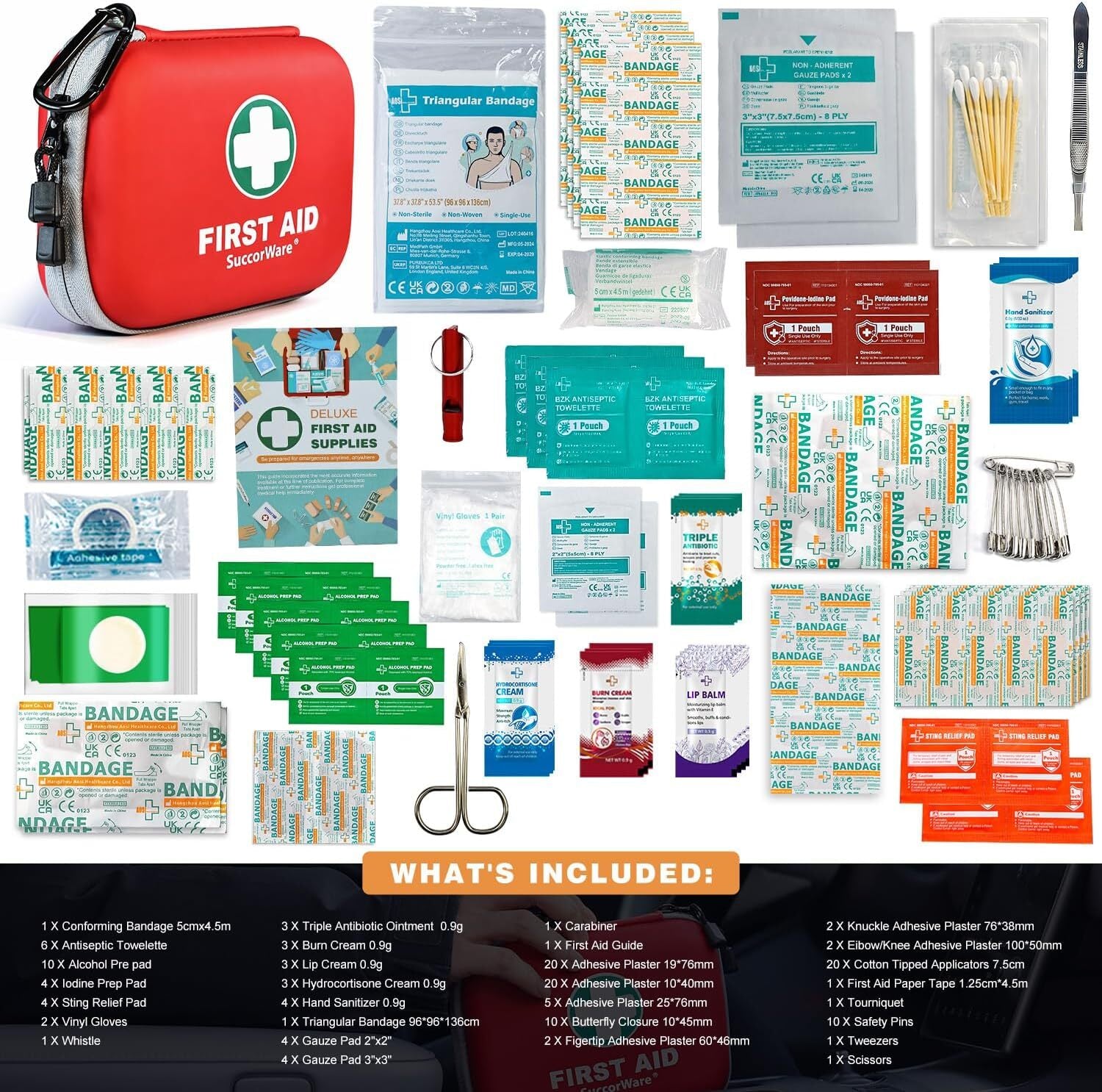 150-Piece Mini First Aid Kit - Essential Emergency Medical Kit for Home, Travel, and Outdoor Adventures