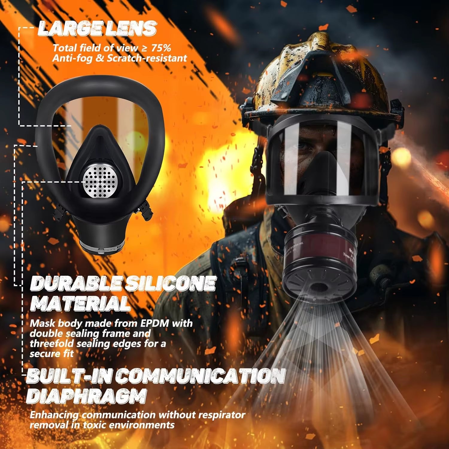 Ultimate Full Face Gas Mask with Advanced Chemical Respirator Filter for Superior Nuclear Protection - MF14/87 Type