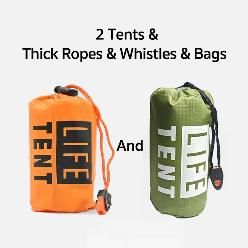 Emergency Survival Tent Shelter for 2 - Your Essential Outdoor Companion for Camping and Hiking Adventures