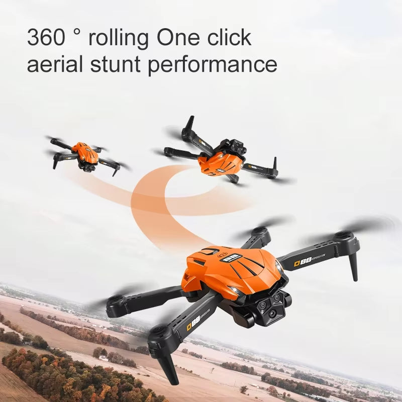 D88 Drone HD Dual Camera 3 Battery Professional Aerial Photography Optical Flow Hovering Gesture Shooting Folding Drone