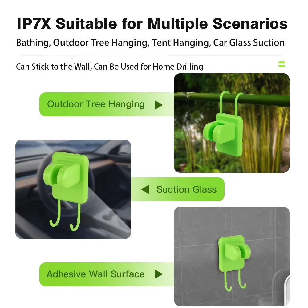 Revolutionary Portable Camping Shower Pump with Smart Digital Display - 6000mAh Adjustable Outdoor Shower Solution