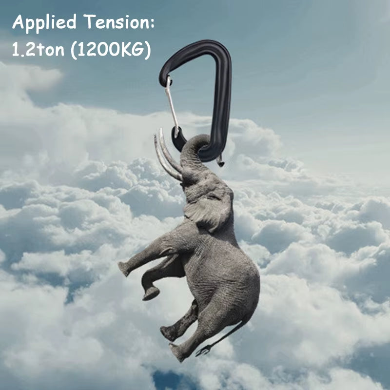 Elevate Your Outdoor Adventures with the 8-Pack Heavy-Duty D-Shaped Carabiners - 12KN Climbing Hooks for Ultimate Safety and Convenience