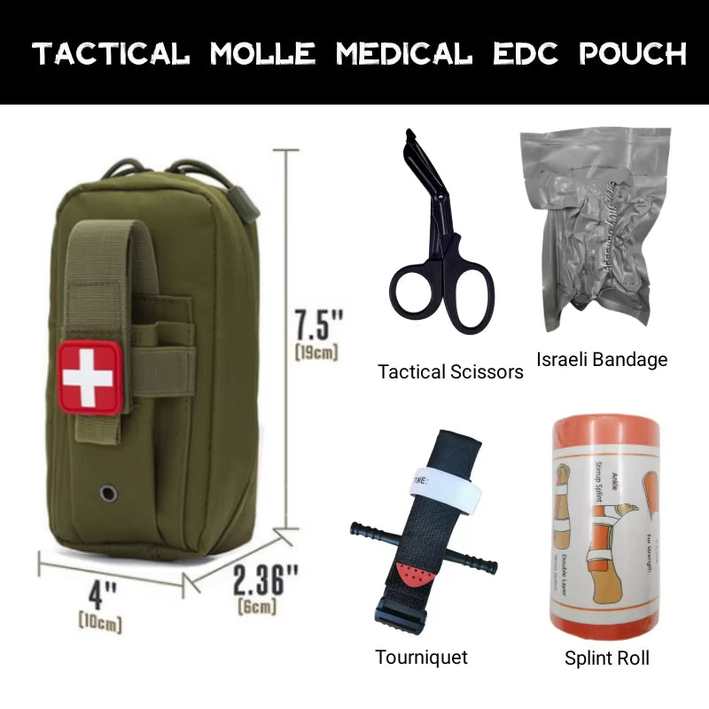 Molle Medical EDC Emergency Kit EMT Emergency Bandage Tourniquet Scissors IFAK Emergency Kit Lifesaving Kit