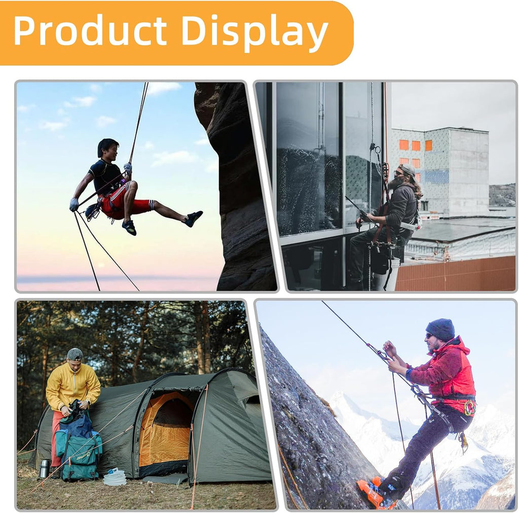 Heavy Duty 8Mm Static Climbing Rope - Perfect for Rock Climbing, Tree Climbing, Arborists, and Camping - Available in 10M, 20M, and 30M Lengths