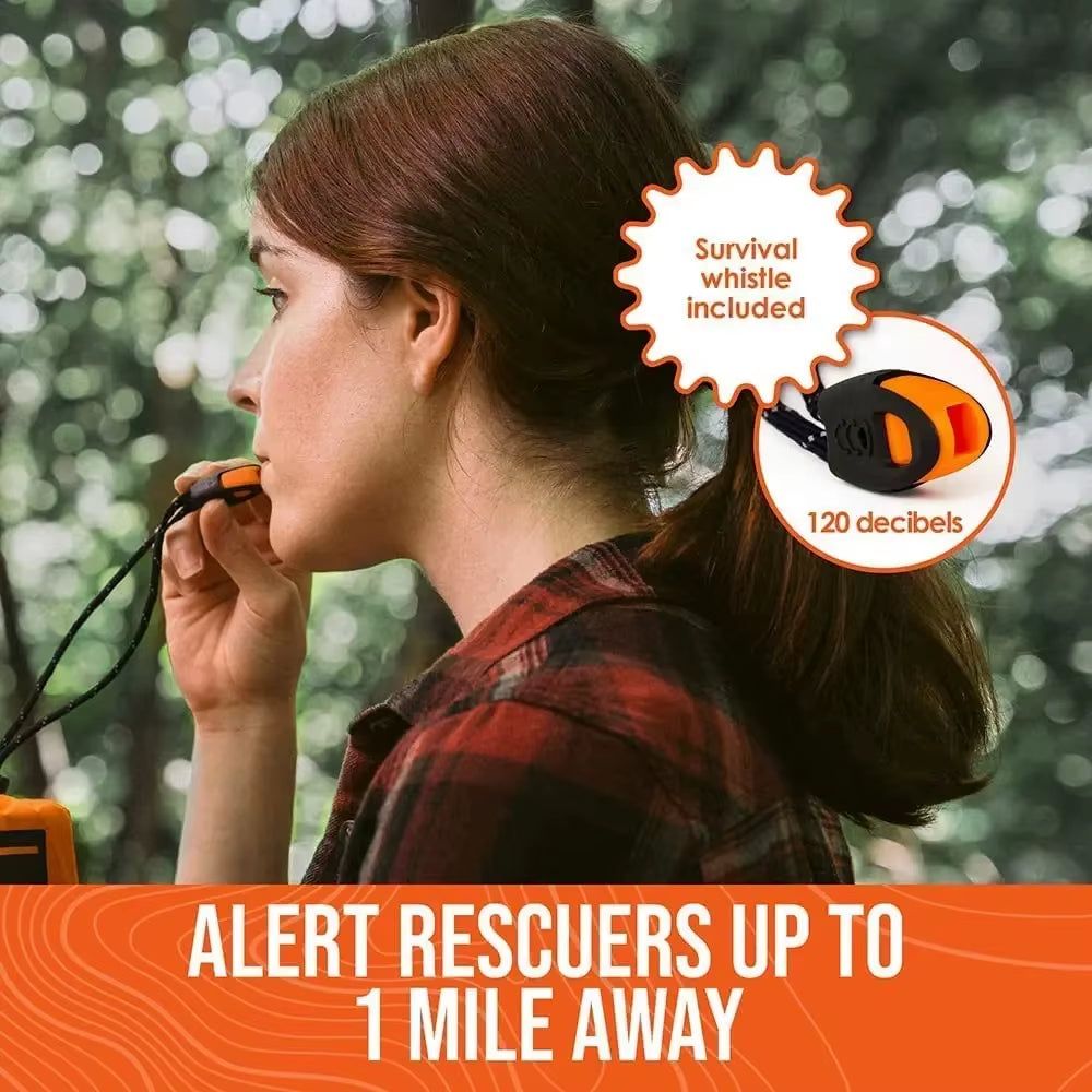 Outdoor 2-Person Emergency Shelter Survival Tent Kit Tube Tent Sleeping Bag Waterproof Outdoor First Aid Hot Blanket Reusable