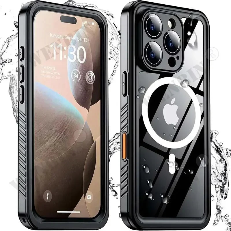 Ultimate IP68 Waterproof Case for iPhone 17/16/15 Pro Max - Full Body Protection for Underwater Adventures with MagSafe Compatibility