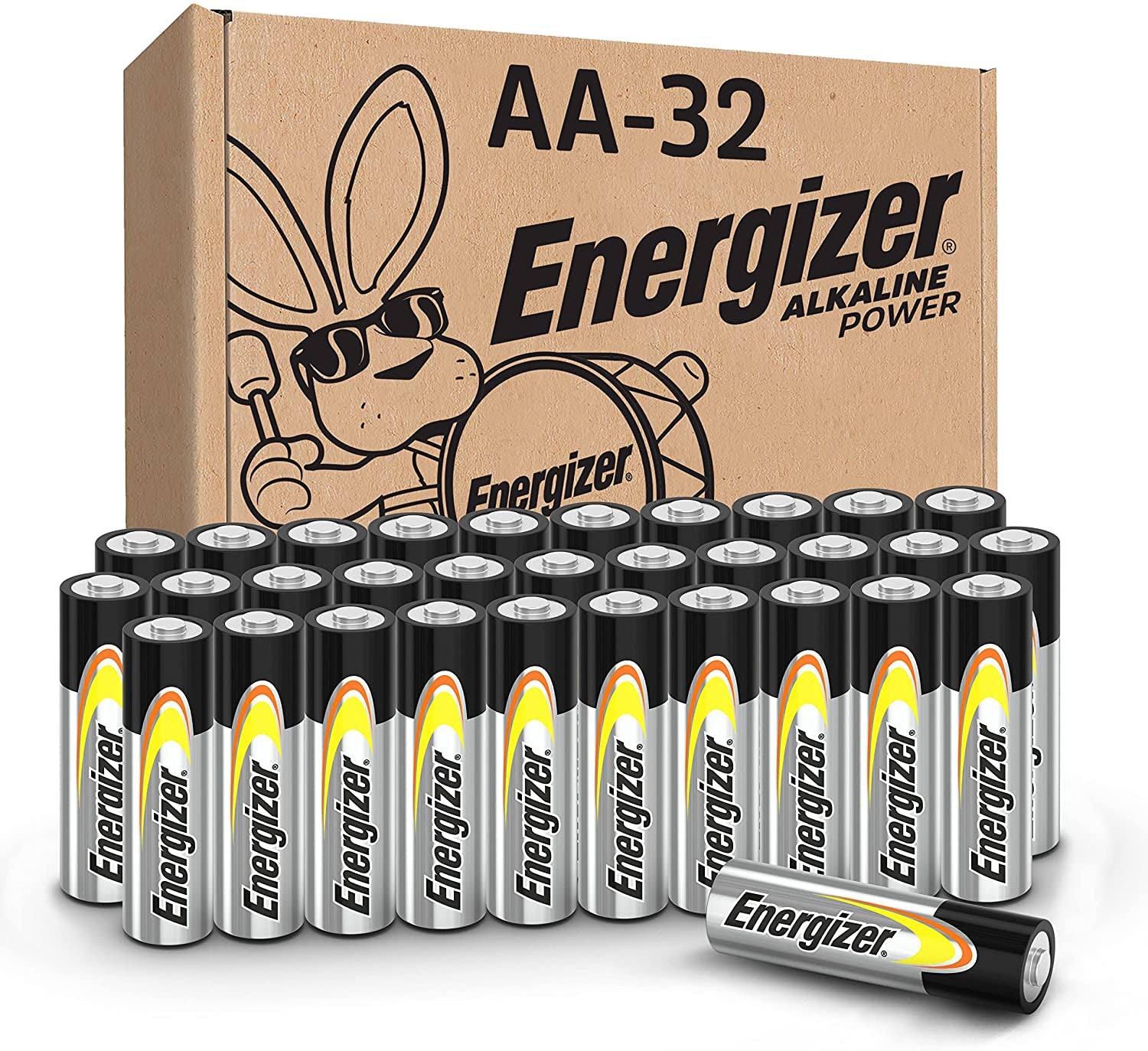 Power Up Your Devices with Energizer's 32 Count AA Alkaline Battery Pack - Long-Lasting Energy for All Your Needs