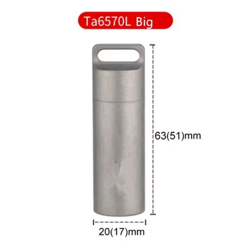 Compact Titanium Mini Waterproof Pill Box - Perfect for Outdoor Adventures and Everyday Carry