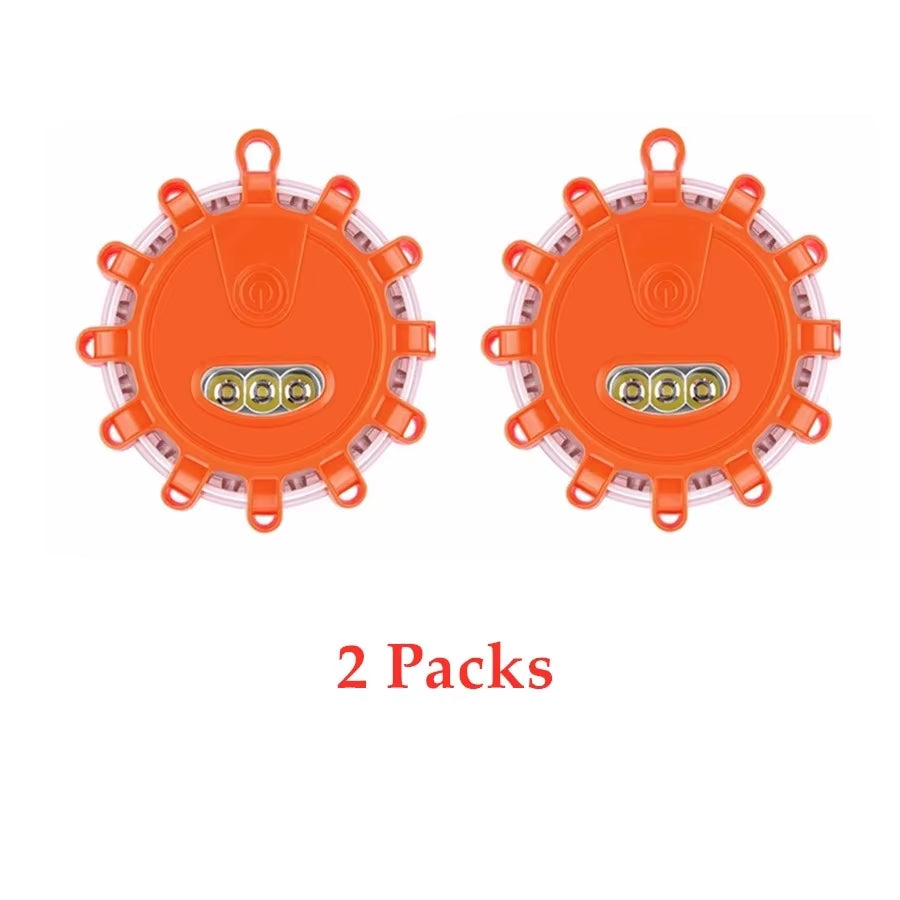 Stay Safe on the Road with Our USB Rechargeable LED Road Flares - Emergency Lights & Warning Beacons with Magnetic Base