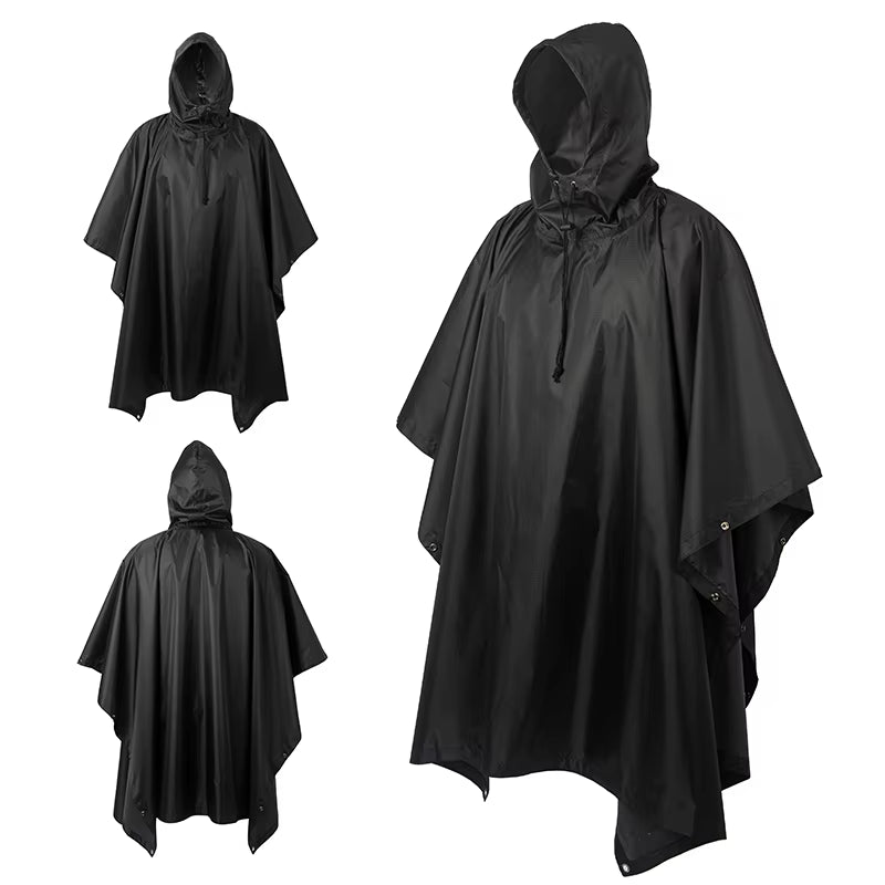 Tactical Rain Poncho - Military-Grade Waterproof Gear for Outdoor Adventures, Birdwatching, and Hunting
