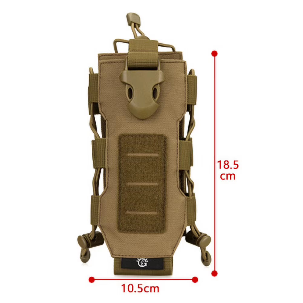 Durable Tactical Molle Nylon Water Bottle Holder for Outdoor Adventures - Adjustable Camping Canteen Cover